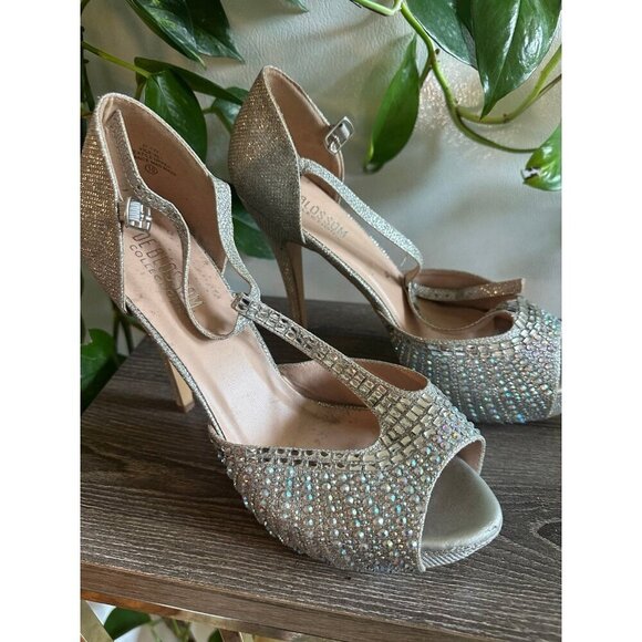 De Blossom Glitter Heels with Rhinestones – Size 10 - Picture 2 of 12